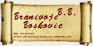Branivoje Bošković vizit kartica